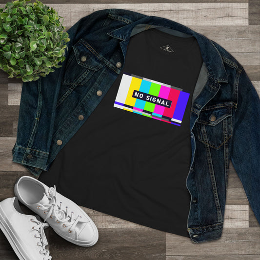 No Signal Screen Black Womens T-Shirt