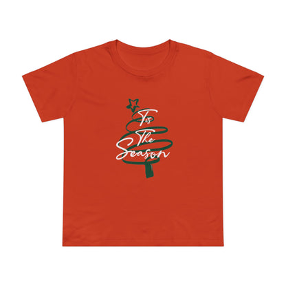 Tis The Season Spiral Tree Red Womens T-Shirt