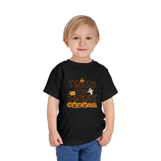 Trick Or Treat Halloween Black Toddler T-Shirt