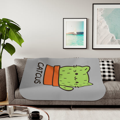 Catcus Sherpa Blanket