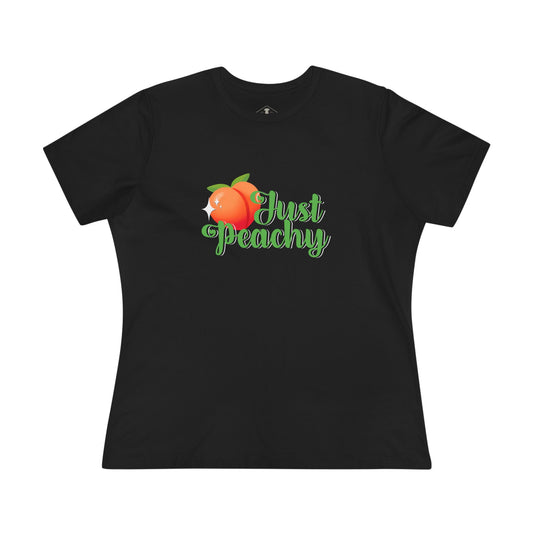 Just Peachy Black Womens T-Shirt