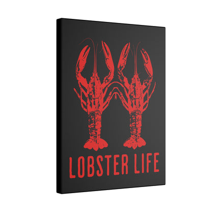 Lobster Life Black Wall Canvas