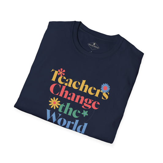 Teachers Change The World Navy Blue T-Shirt