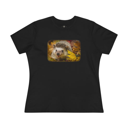 Hedgehog Black Womens T-Shirt