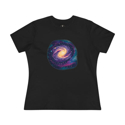 Space Galaxy Black Womens T-Shirt