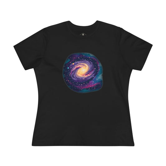 Space Galaxy Black Womens T-Shirt