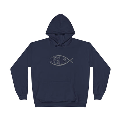 Jesus Fish Navy Blue Hoodie