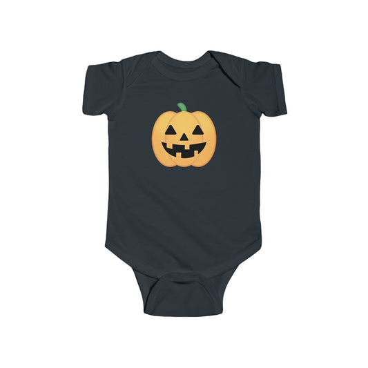 Halloween Pumpkin Black Baby Bodysuit