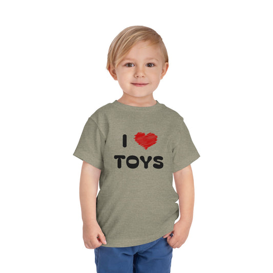 I Love Toys Grey Toddler T-Shirt