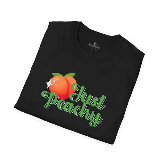 Just Peachy Black T-Shirt