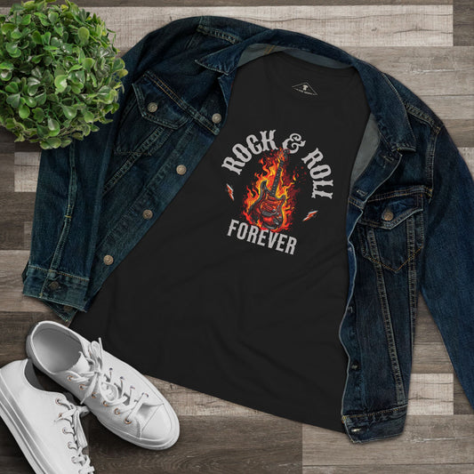 Rock & Roll Forever Black Womens T-Shirt