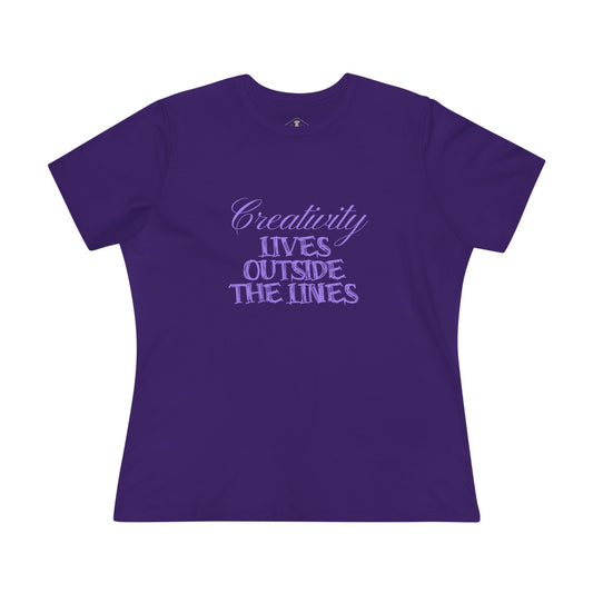 Creativity Purple Womens T-Shirt
