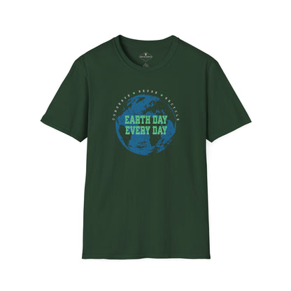Earth Day Every Day Forest Green T-Shirt