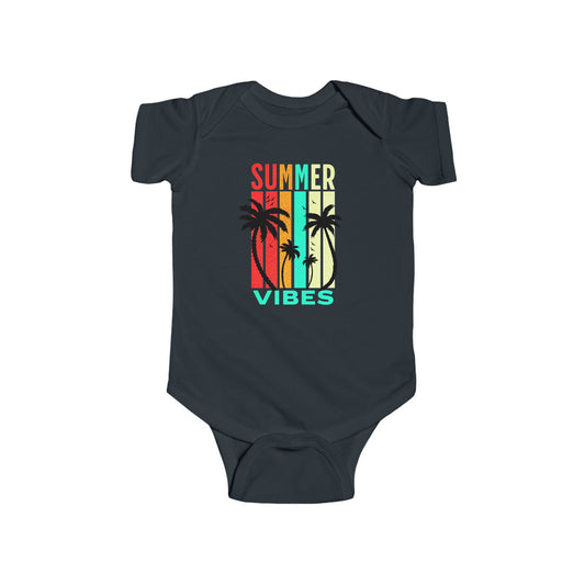 Summer Vibes Black Baby Onesie
