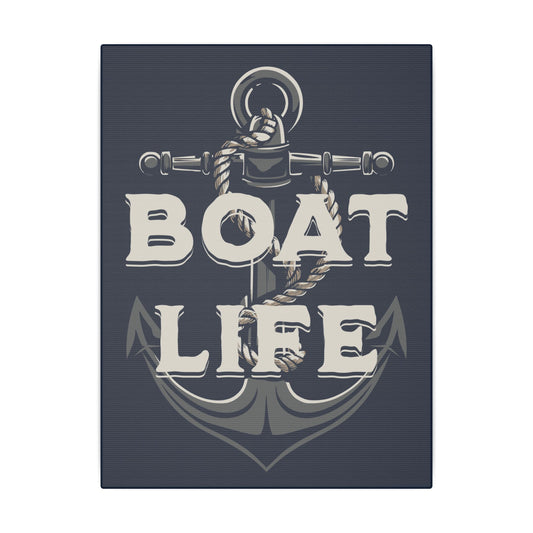Boat Life Blue Wall Canvas