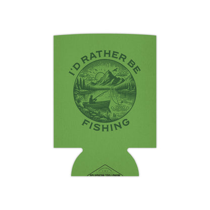 I'd Rather Be Fishing Green Koozie Can Cooler