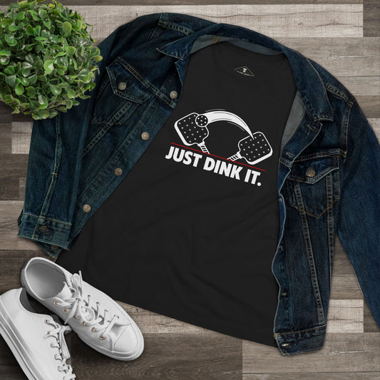 Just Dink It Pickleball Black Womens T-Shirt