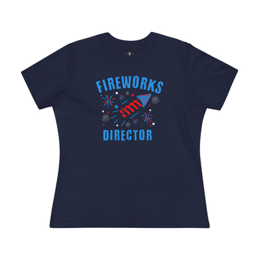 Fireworks Director Navy Womens T-Shirt