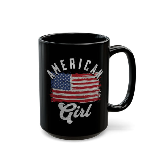 American Girl Black Mug