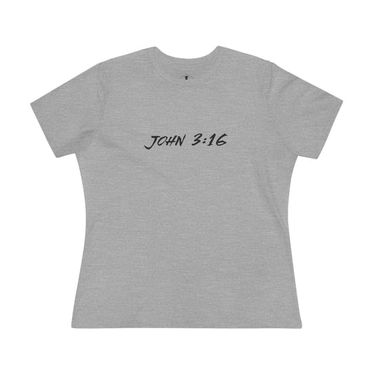 John 3:16 Grey Womens T-Shirt
