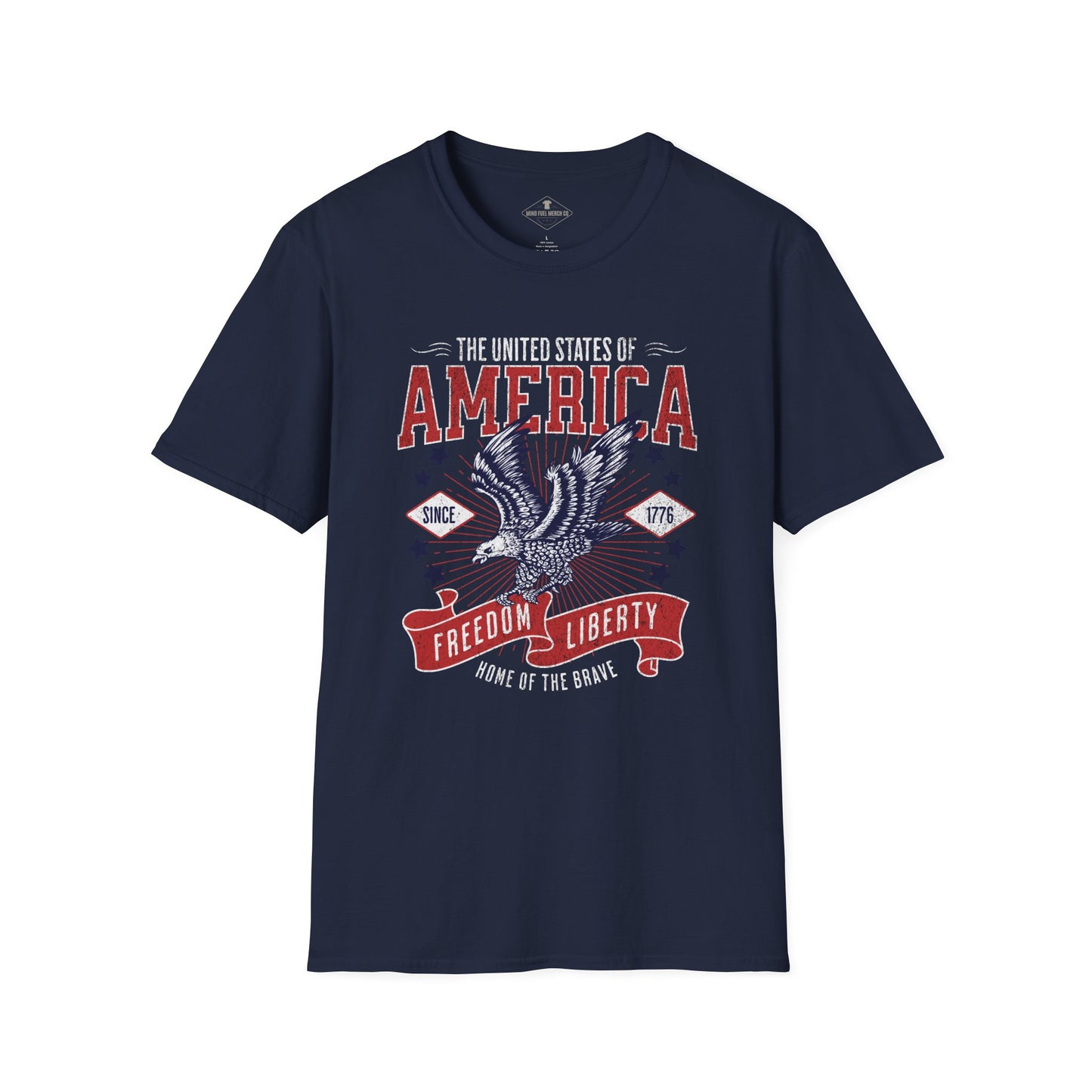 America Freedom And Liberty Navy Blue T-Shirt