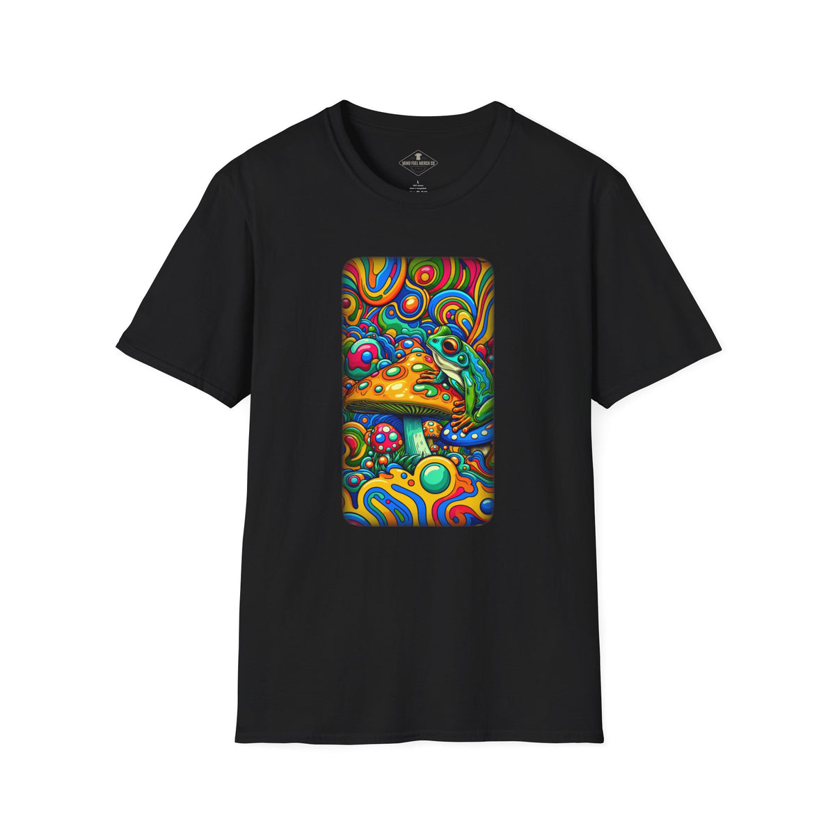 Trippy Frog Black T-Shirt