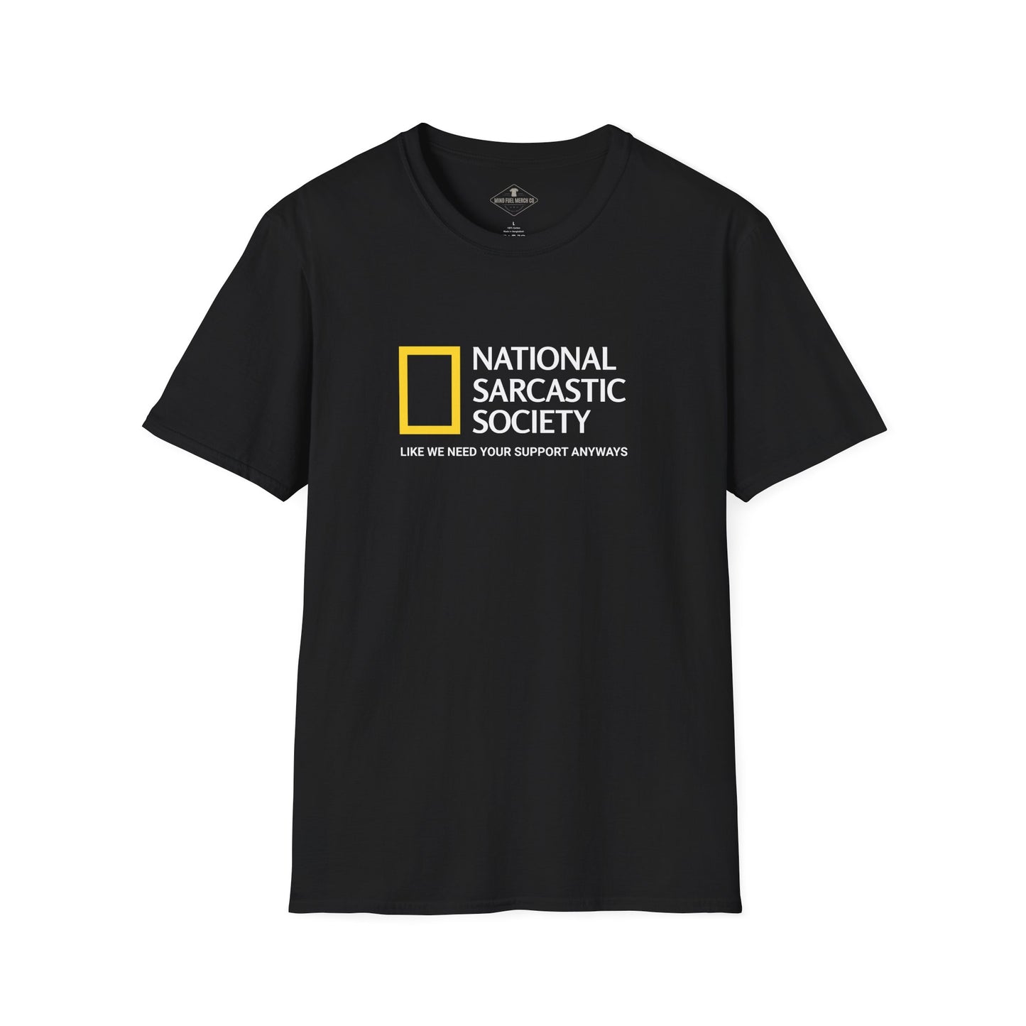 National Sarcastic Society Black T-Shirt