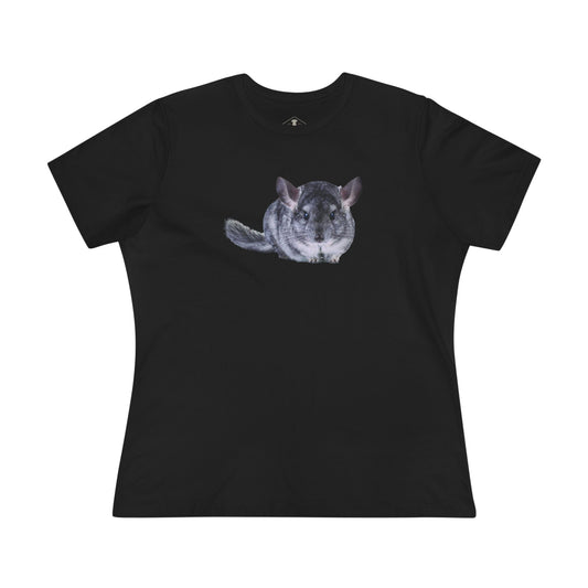 Chinchilla Black Womens T-Shirt