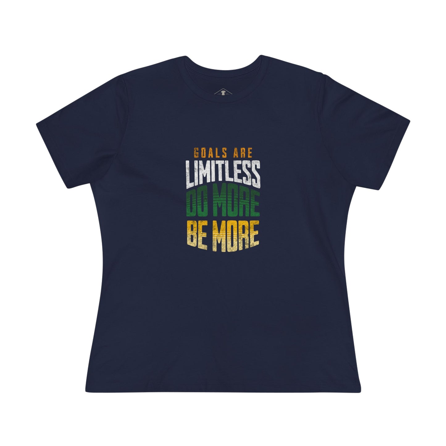 Goals Are Limitless Navy Womens T-Shirt