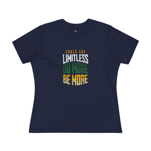 Goals Are Limitless Navy Womens T-Shirt