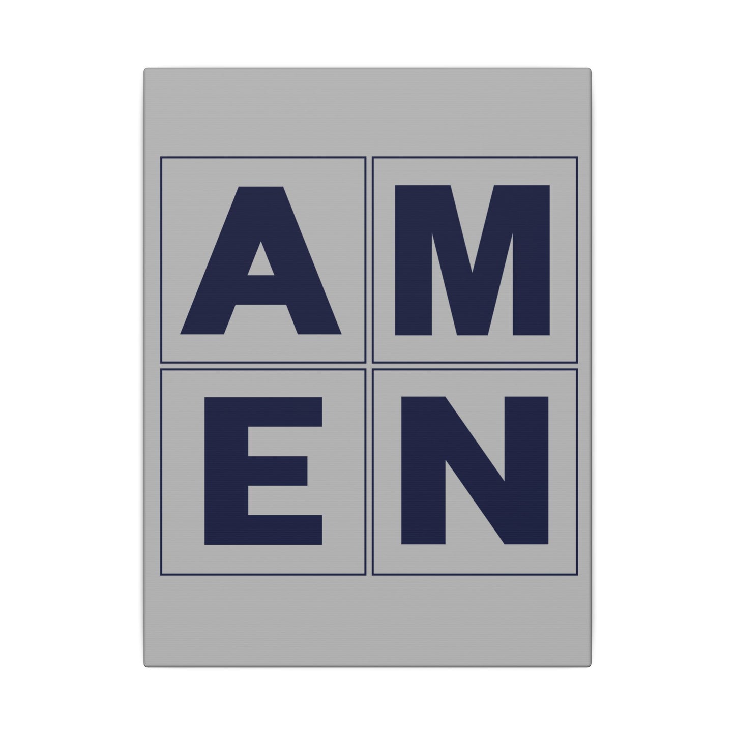 Amen Grey Wall Canvas