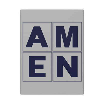 Amen Grey Wall Canvas