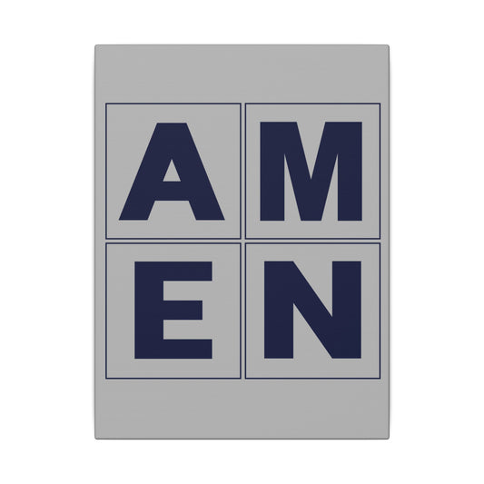 Amen Grey Wall Canvas