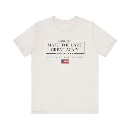 Make The Lake Great Again Small Flag White T-Shirt