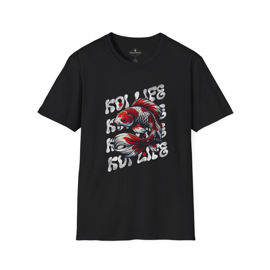 Koi Life Fish Black T-Shirt