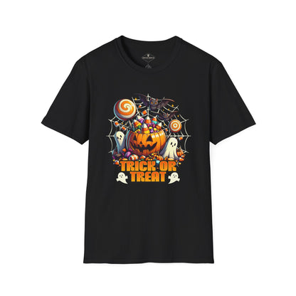 Trick Or Treat Halloween Collage Black T-Shirt