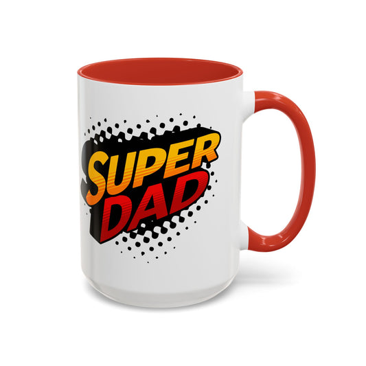 Super Dad Red Accent Mug