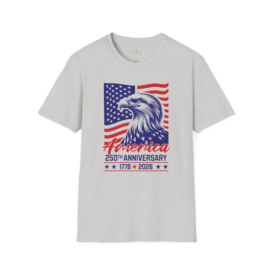 America Eagle 250th Anniversary Silver Grey T-Shirt