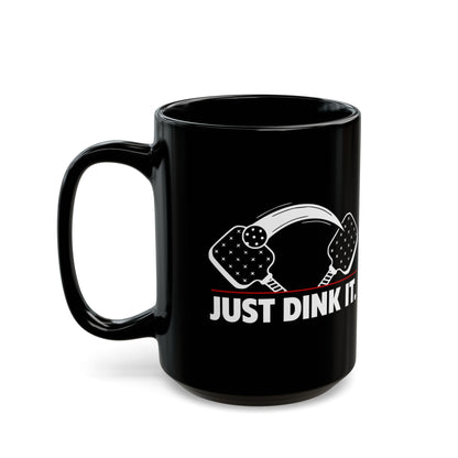 Just Dink It Pickleball Black Mug