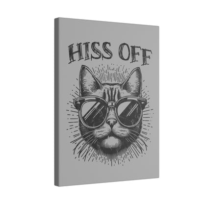 Hiss Off Grey Wall Canvas