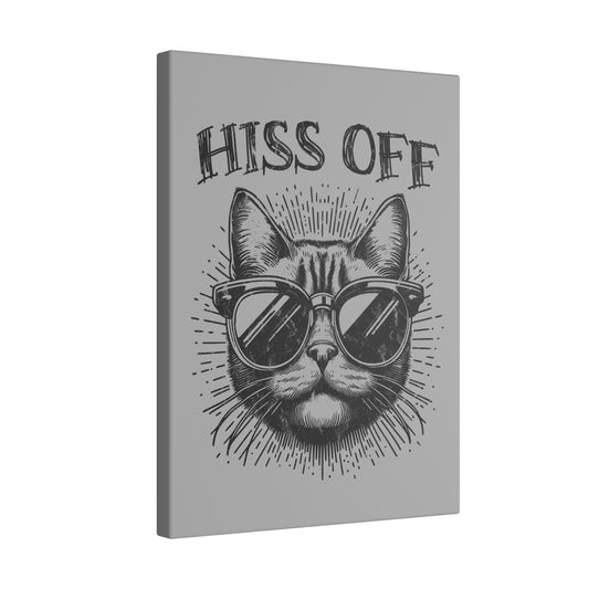 Hiss Off Grey Wall Canvas