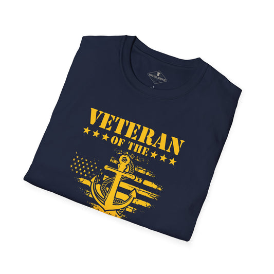 Navy Veteran Anchor Blue T-Shirt