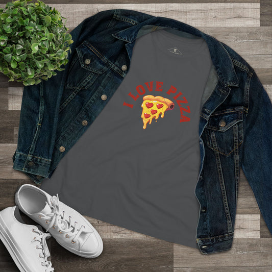 I Love Pizza Charcoal Womens T-Shirt