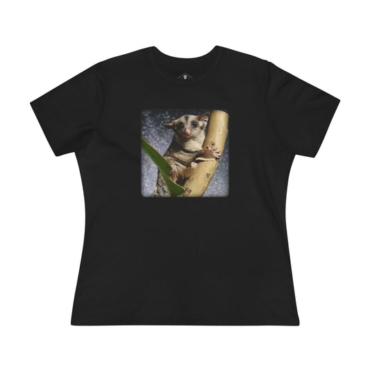 Sugar Glider Black Womens T-Shirt