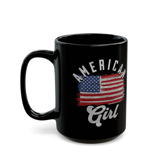 American Girl Black Mug