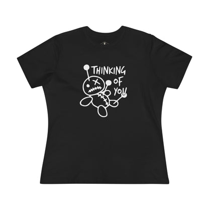 Thinking Of You Black Womens T-Shirt