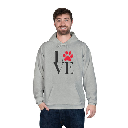 Paw Print Love Grey Hoodie