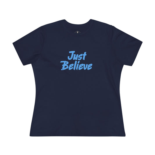 Just Believe Navy Womens T-Shirt