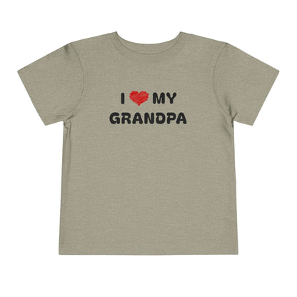 I Love My Grandpa Grey Toddler T-Shirt