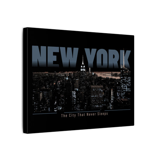 New York City Black Wall Canvas